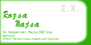 rozsa majsa business card